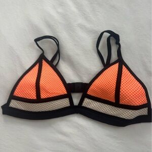 Triangl orange and black size small bikini top